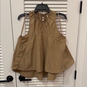 Free People Tan Sleeveless Blouse